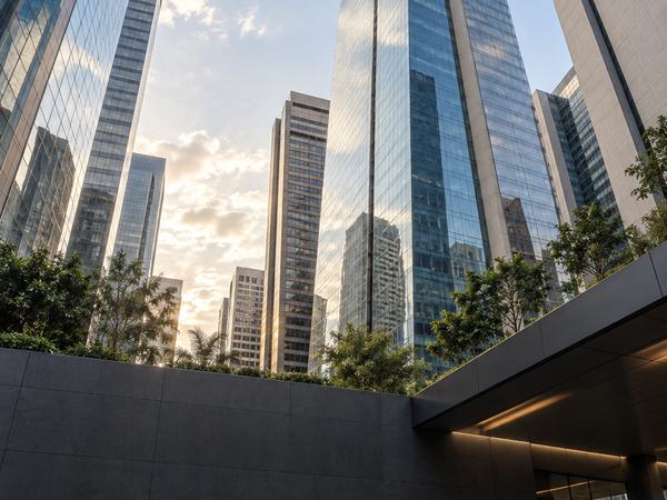 Prédio corporativo contemporâneo