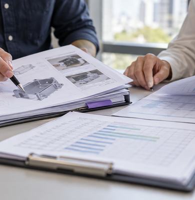 Análise financeira de projeto de inovação para estruturação e captação de recursos em instrumentos de financiamento e fomento.